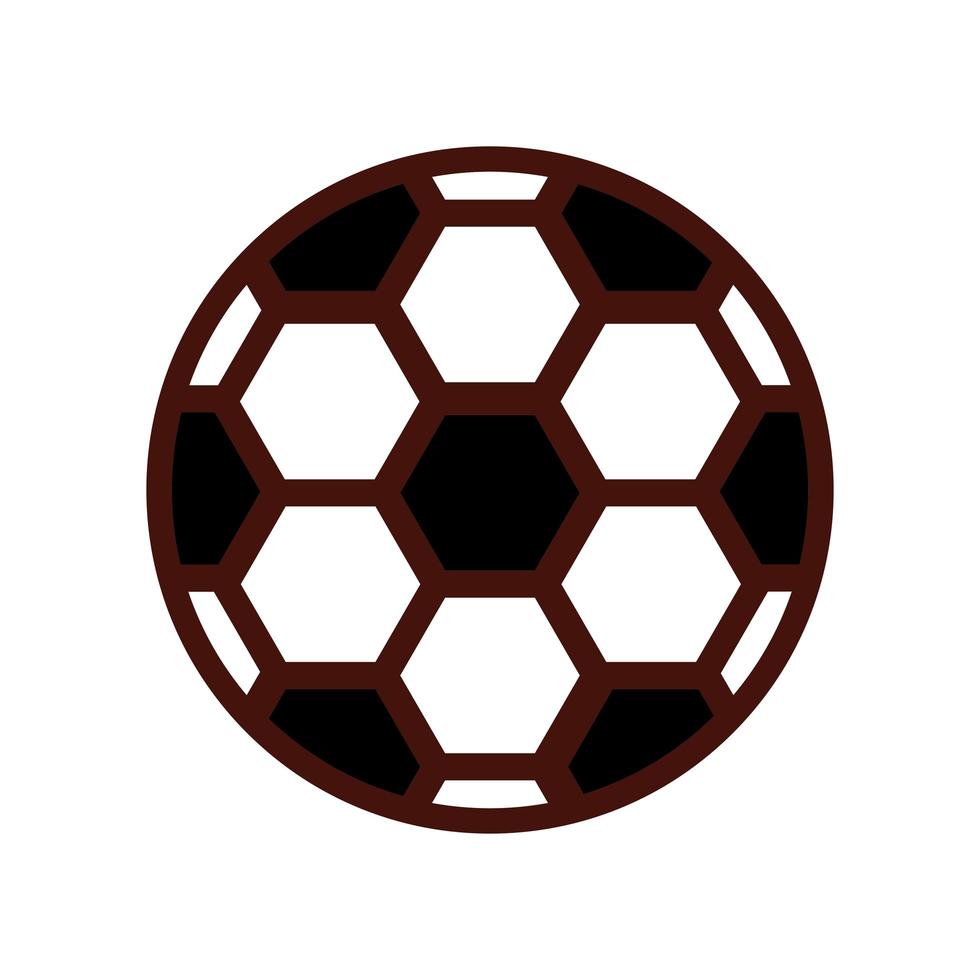 fotboll linje och fylla ikonen vektor