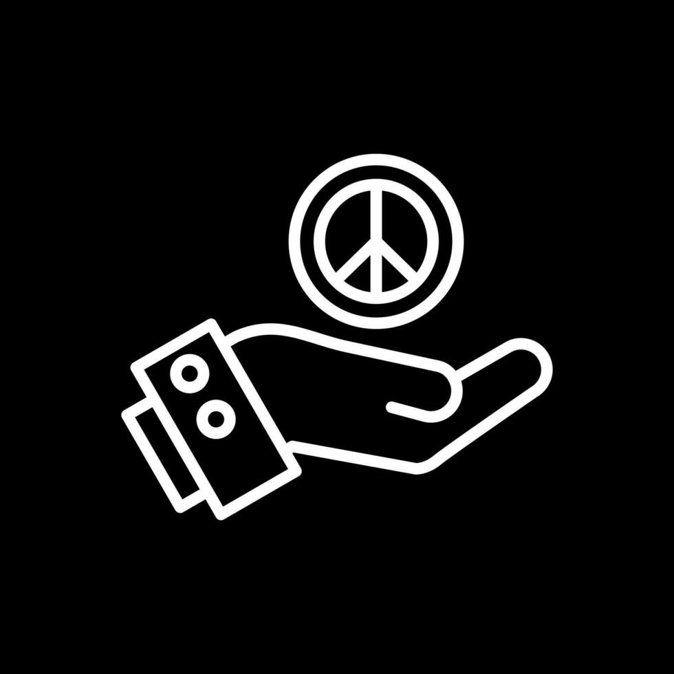 Frieden-Vektor-Icon-Design vektor