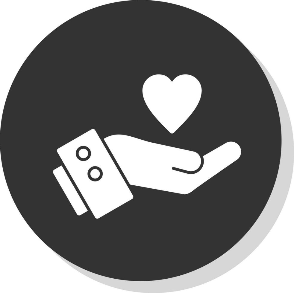 Geben Sie Liebe Vektor-Icon-Design vektor