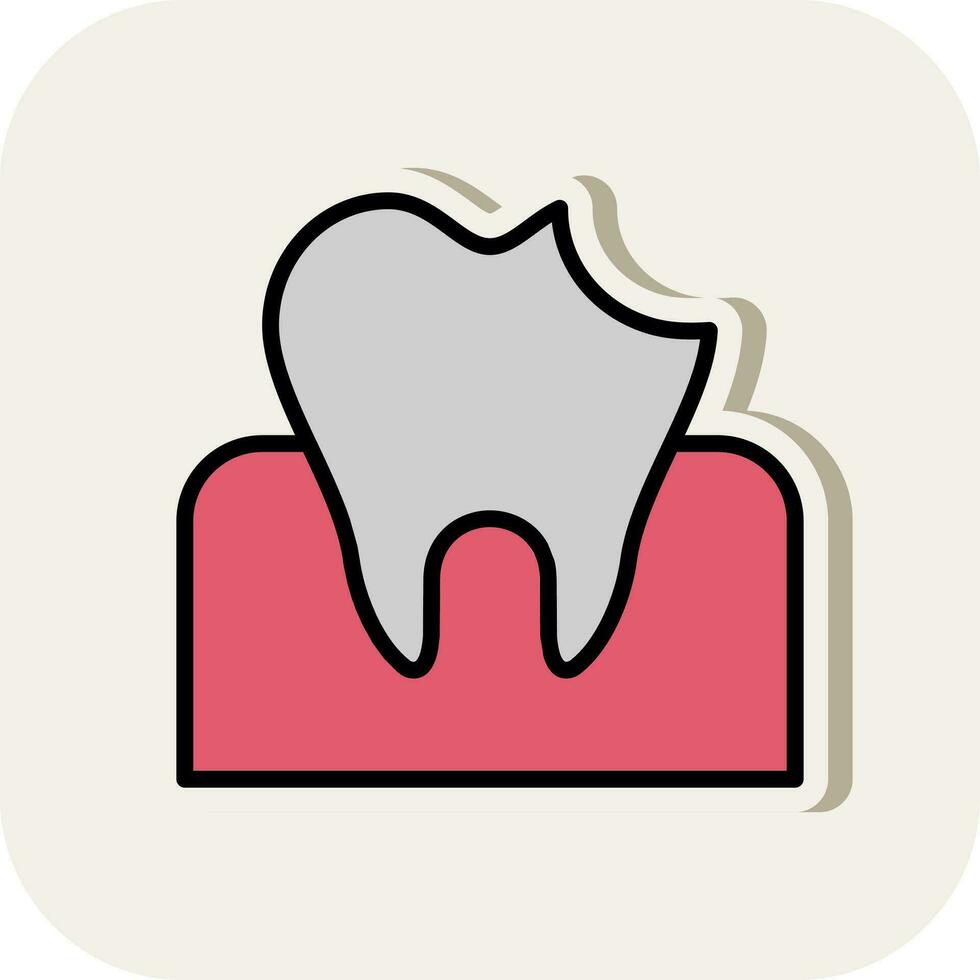 dental karies vektor ikon design