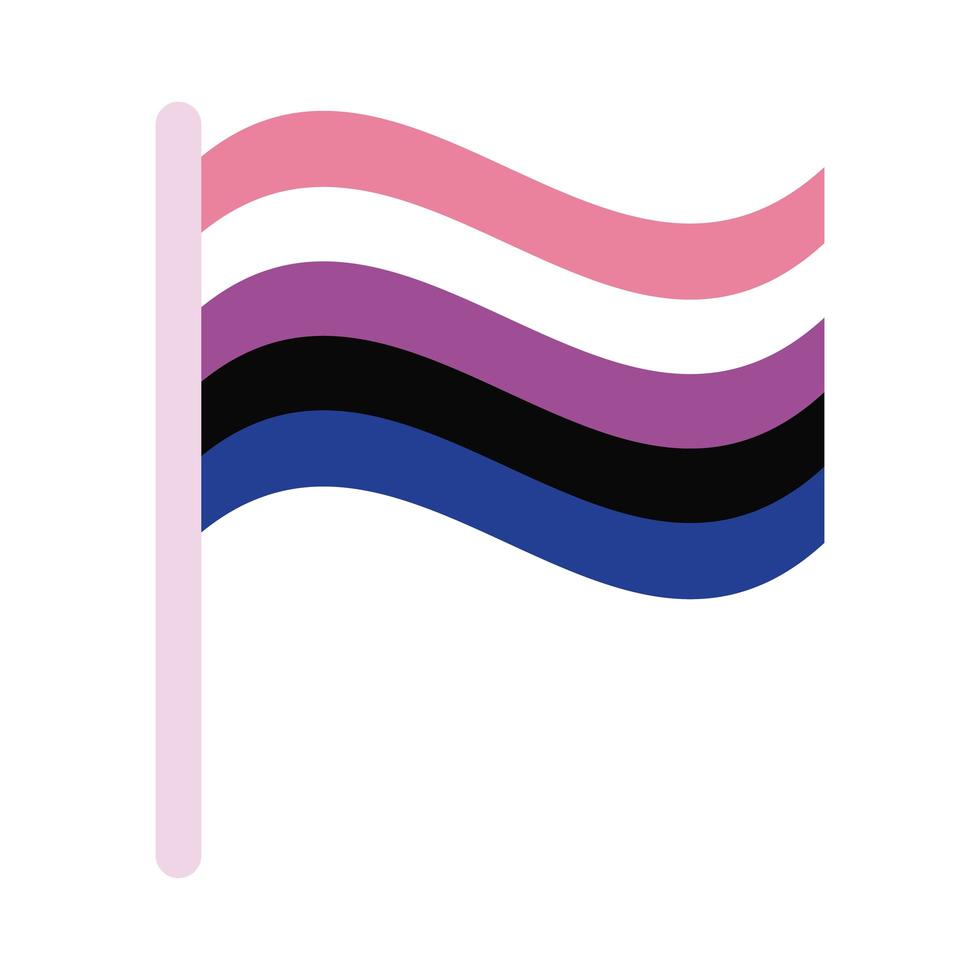 genderfluid pride flagga vektor