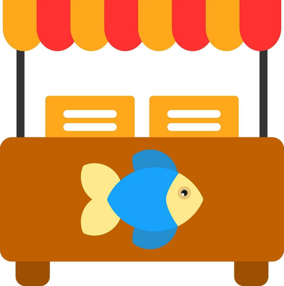 Fischmarkt-Vektor-Icon-Design vektor