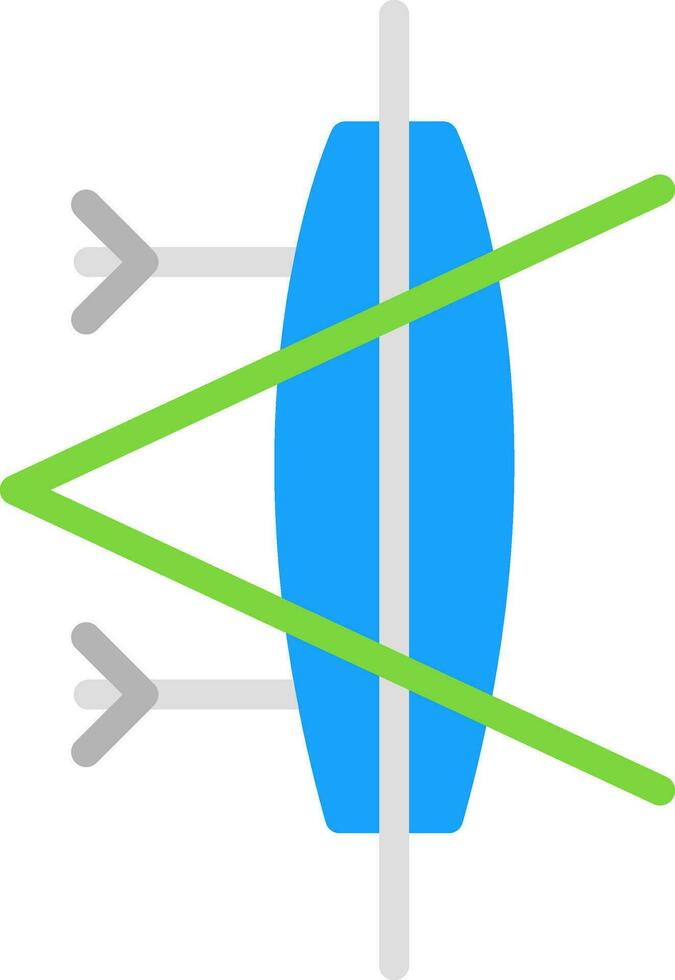 konkav lins vektor ikon design