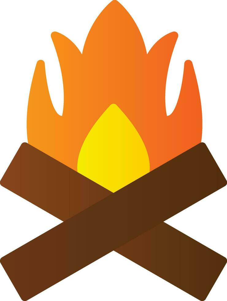 Lagerfeuer-Vektor-Icon-Design vektor