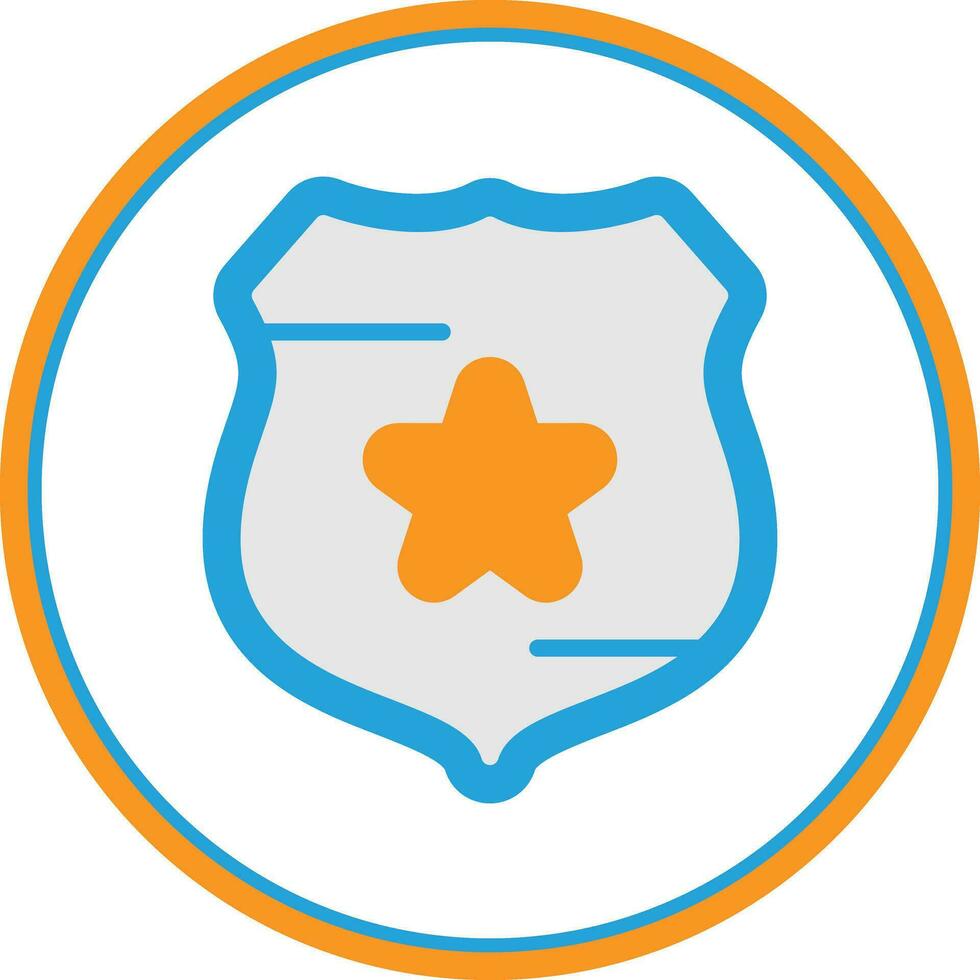 Polizei Schild Vektor Icon Design