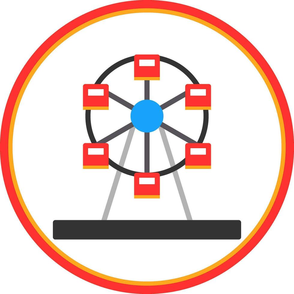 Riesenrad-Vektor-Icon-Design vektor