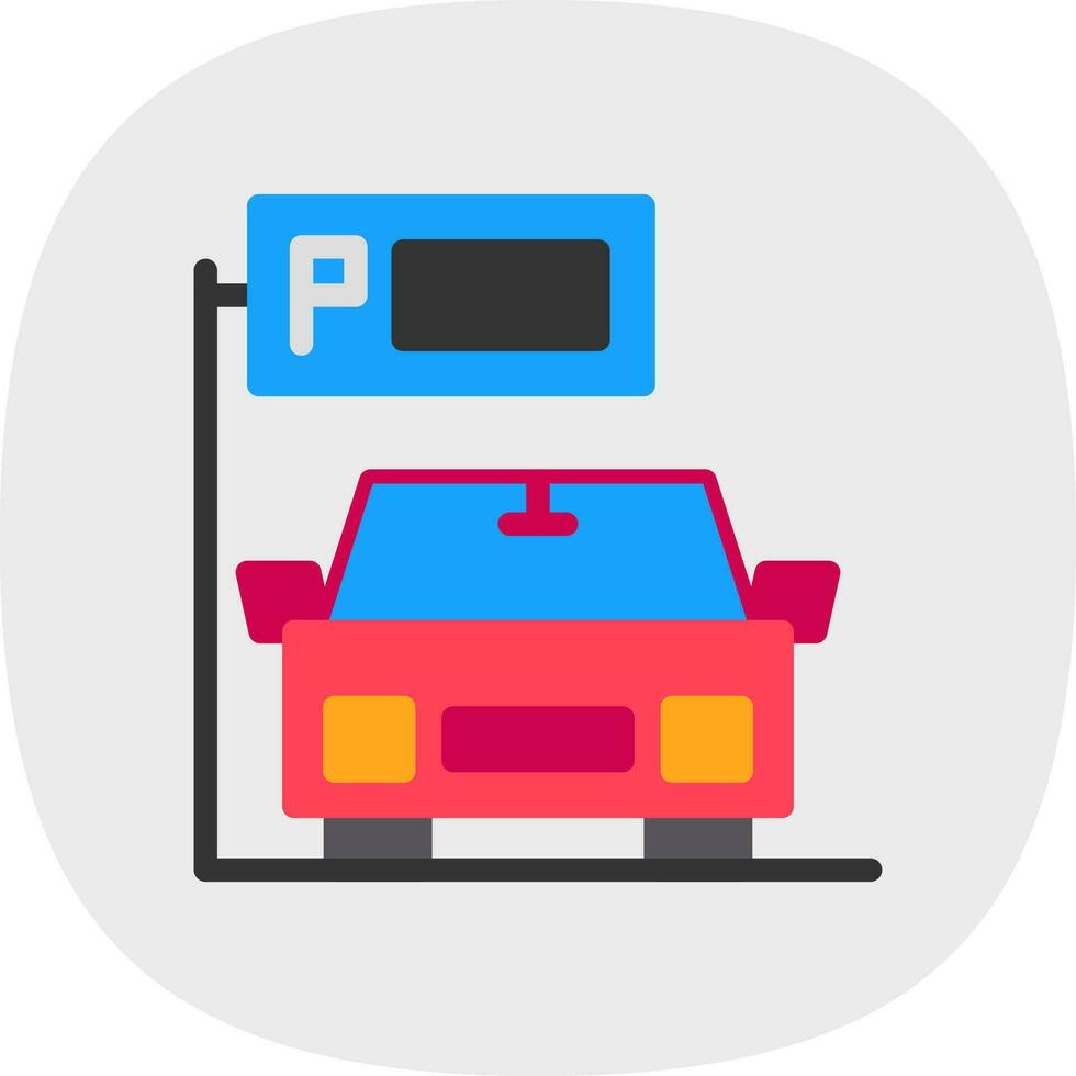 Parkplatz-Vektor-Icon-Design vektor