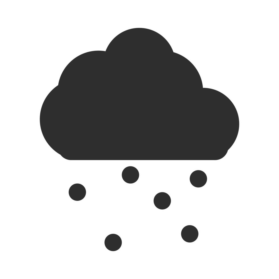 moln droppar regn klimat siluett ikon design vektor