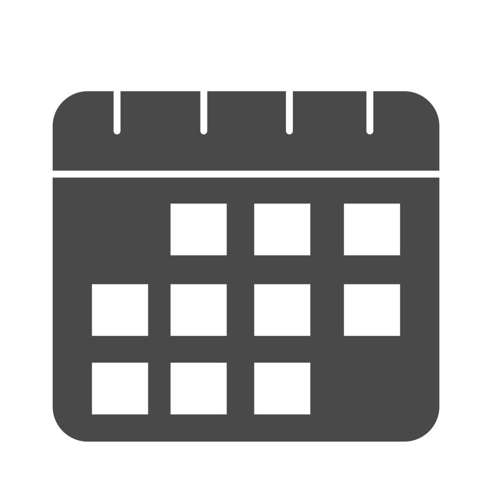 påminnelse datum kalender planering silhuett ikon design vektor