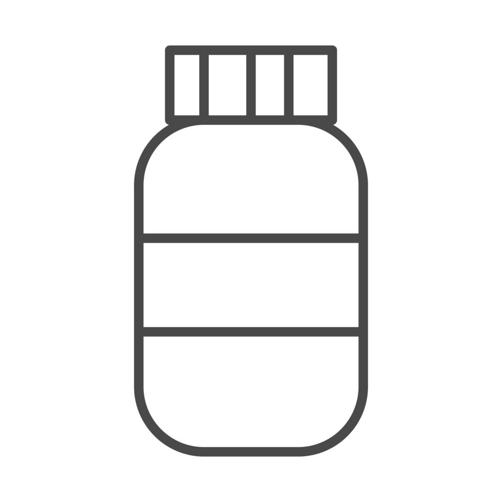 flaska medicin recept behandling linje ikon design vektor