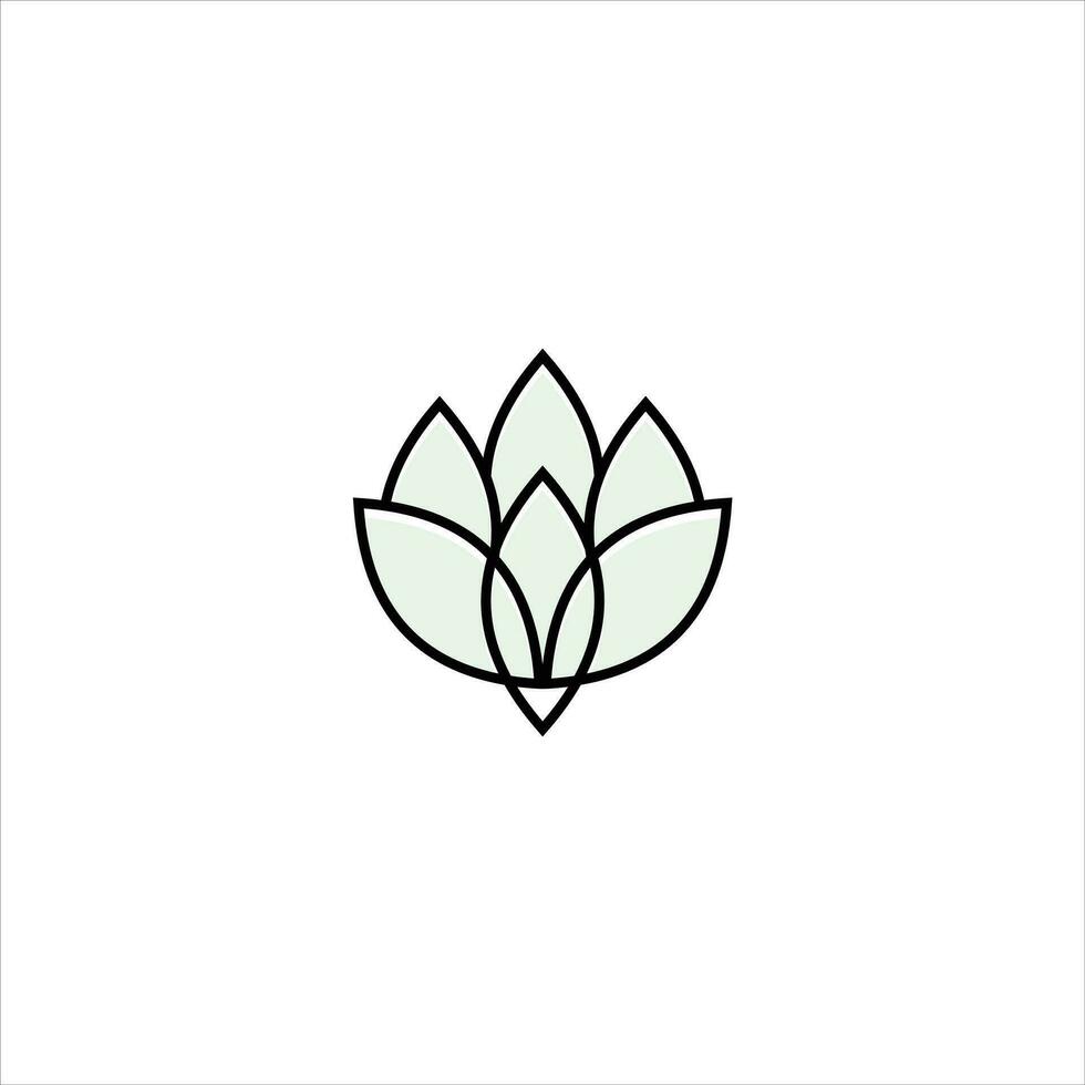 lotus blomma ikon. lotus blomma översikt vektor illustration.