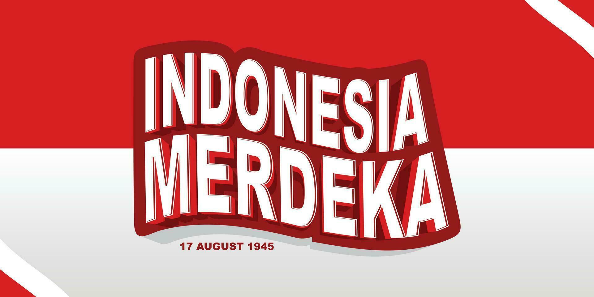 Indonesien Merdeka Hintergrund Banner mit Flagge vektor
