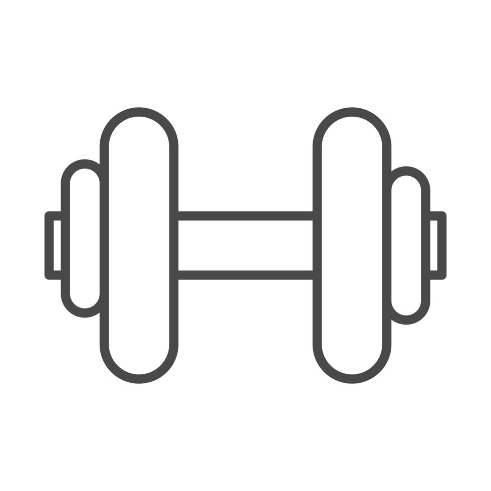 hantel sport fitness gym linje ikon design vektor