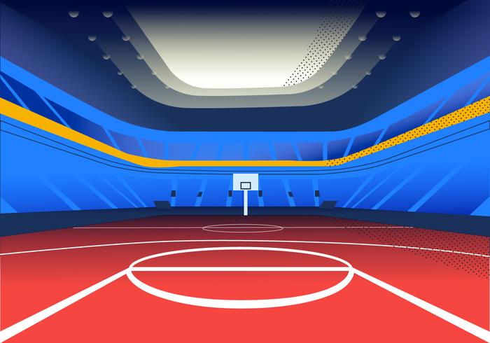 Basketball Stadium Visa Bakgrund Vector Illustrtation