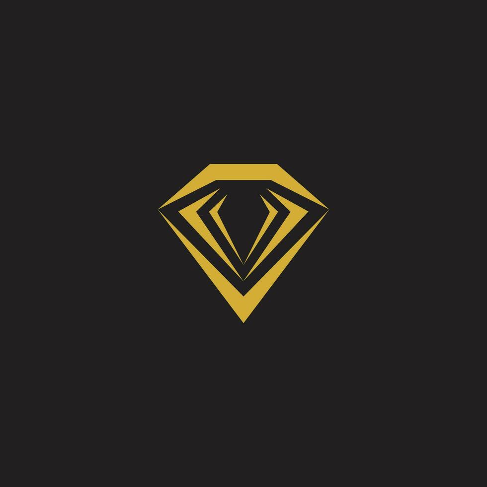 kreativ diamant begrepp logotyp design mall vektor