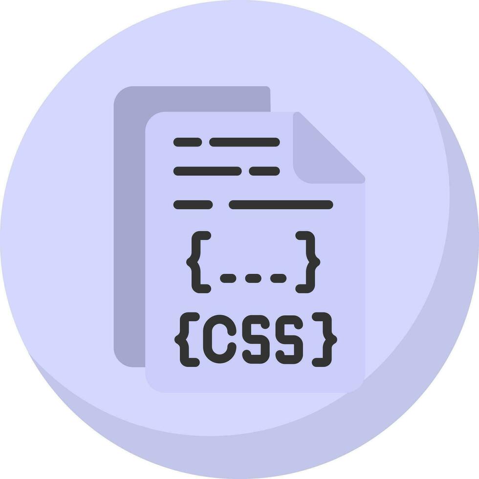 css-Datei-Vektor-Icon-Design vektor