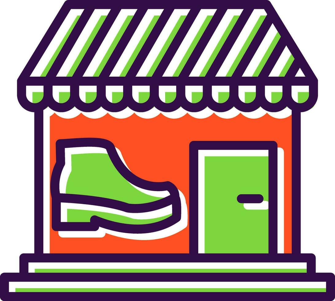 Schuhgeschäft-Vektor-Icon-Design vektor