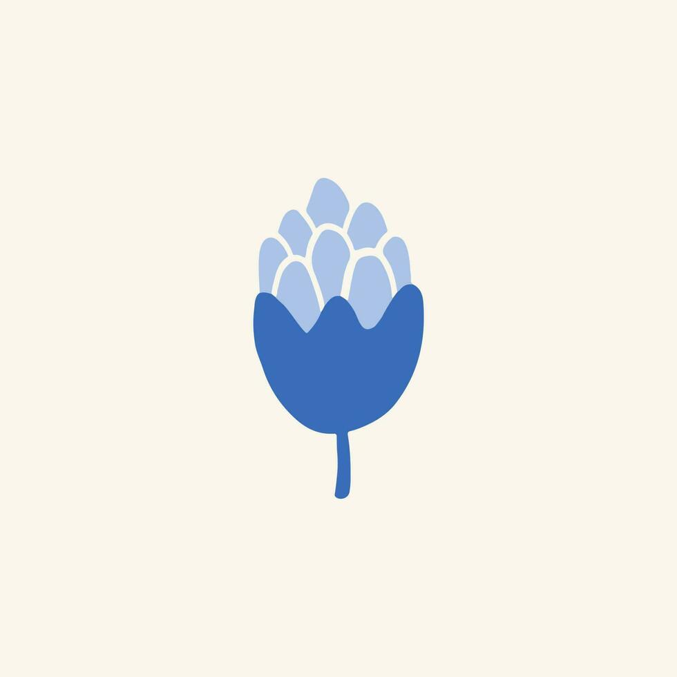 tropisch Blume Symbol. Sozial Medien Post. Blumen- Vektor Illustration.