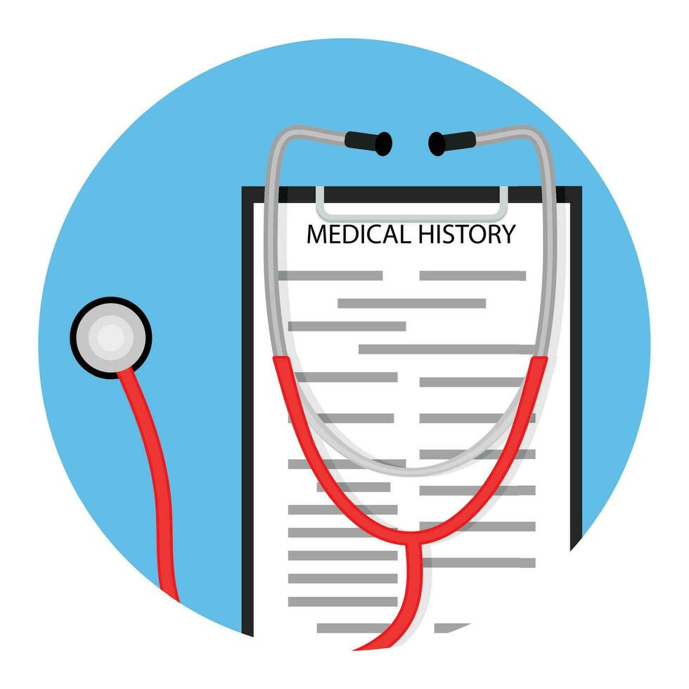 medicinsk diagnostik ikon. stetoskop och diagnostisera sjukvård, vektor illustration