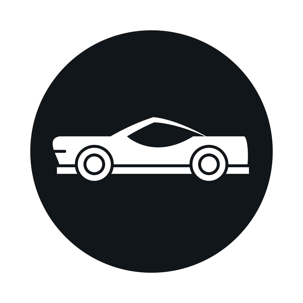 Auto klassischer Modelltransportfahrzeugblock und flaches Icon-Design vektor