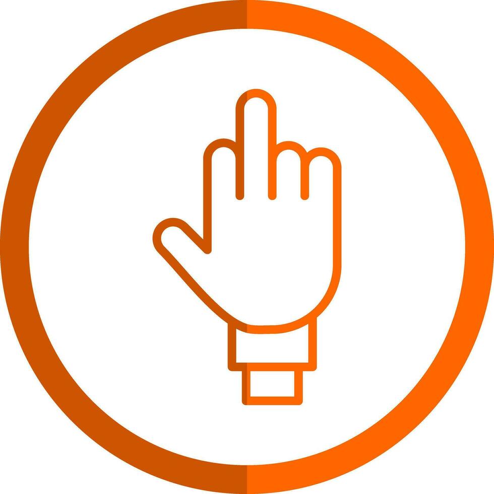 Mitte Finger Vektor Symbol Design