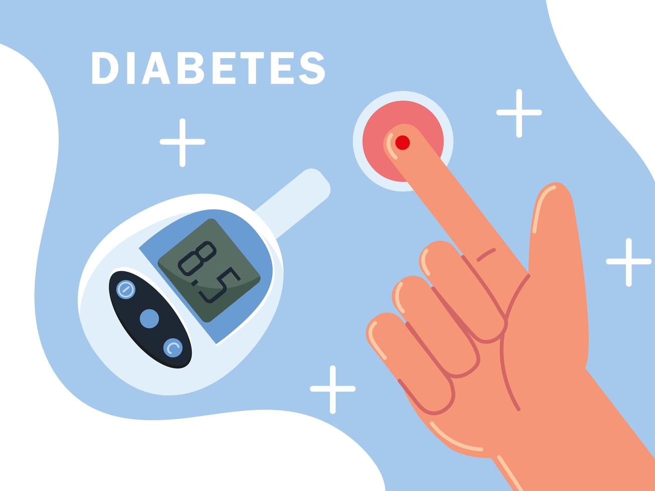 diabetes mätare test vektor