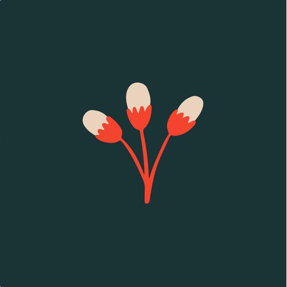 tropisch Blume Symbol. Sozial Medien Post. Blumen- Vektor Illustration.