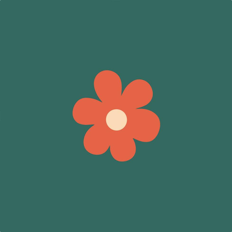 tropisch Blume Symbol. Sozial Medien Post. Blumen- Vektor Illustration.