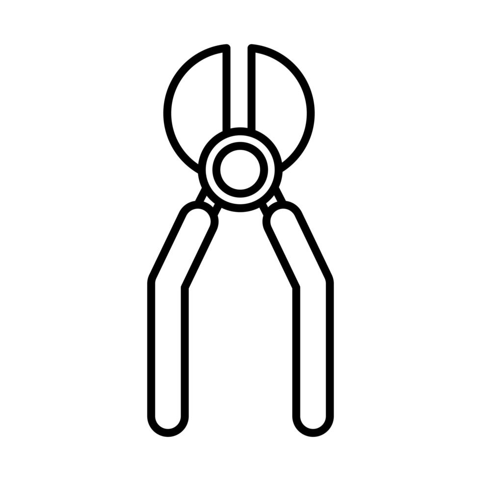 Symbol für die Reparatur von Zangenwerkzeugen und Baumaschinen vektor