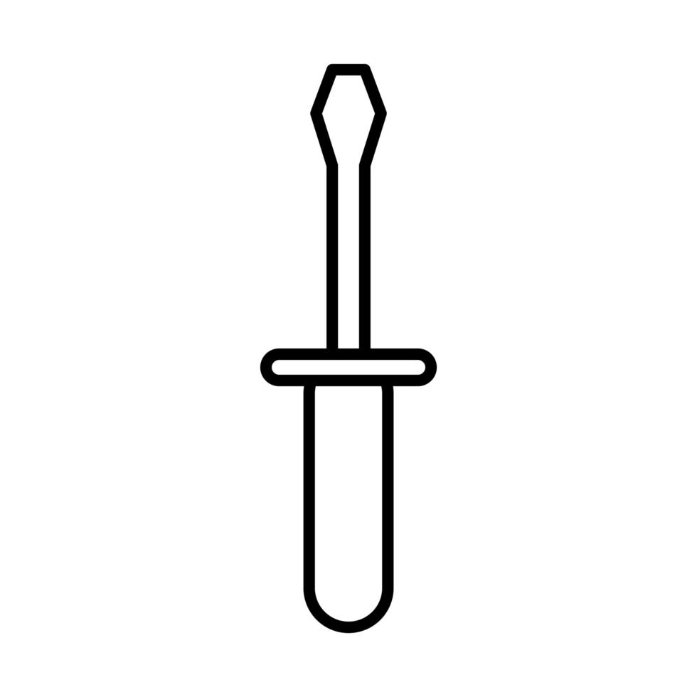 Symbol für die Reparatur von Schraubenzieherwerkzeugen und Baumaschinen vektor