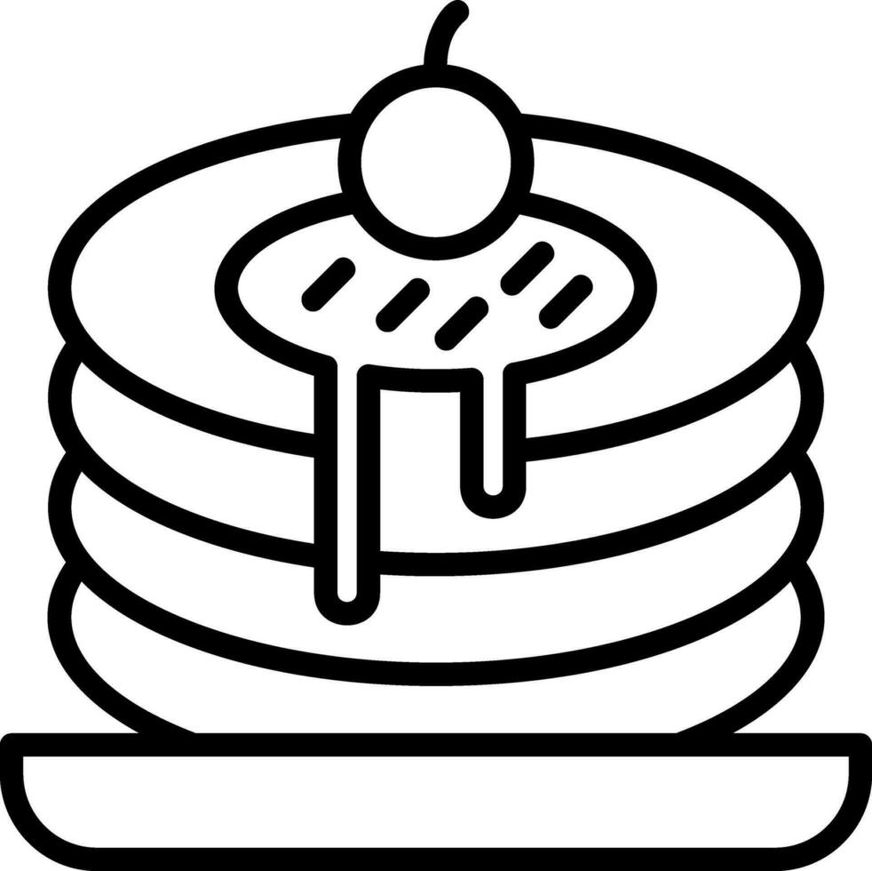 Pfannkuchen-Vektor-Icon-Design vektor