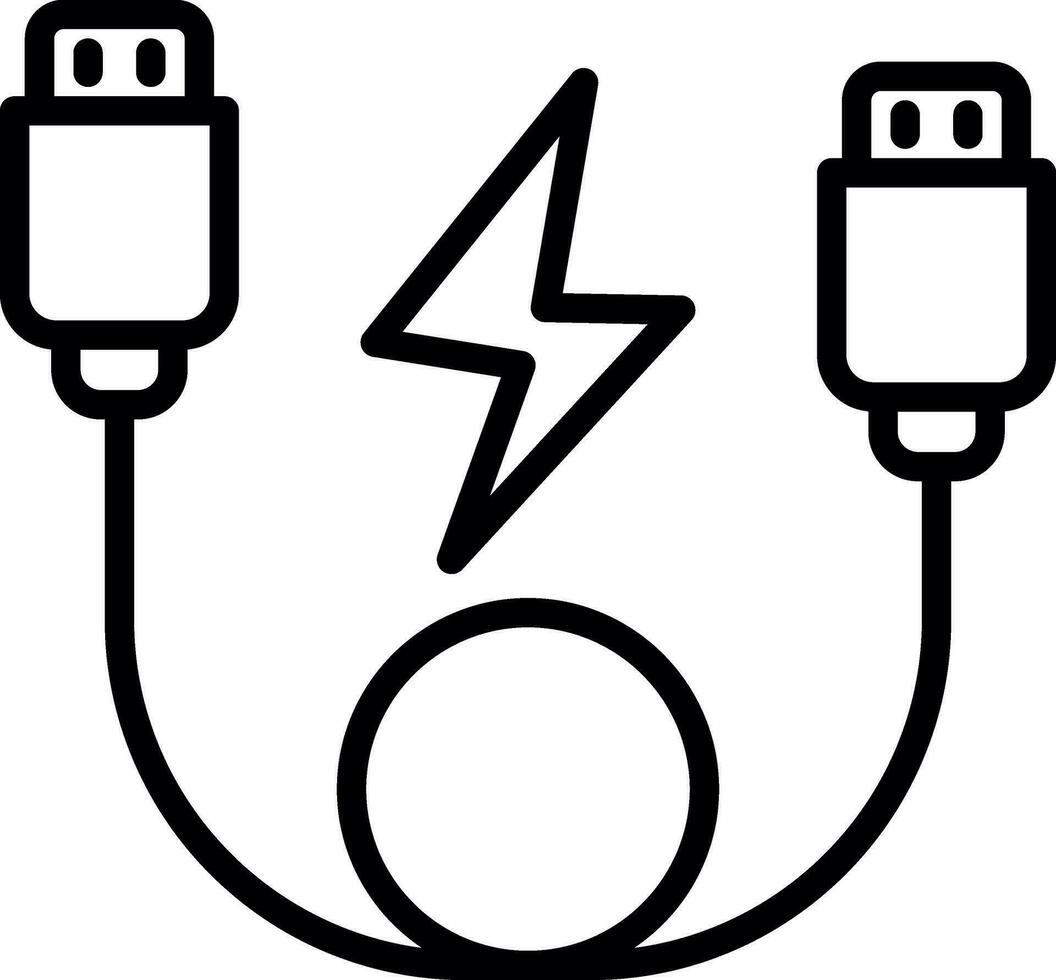 USB Kabel Vektor Symbol Design