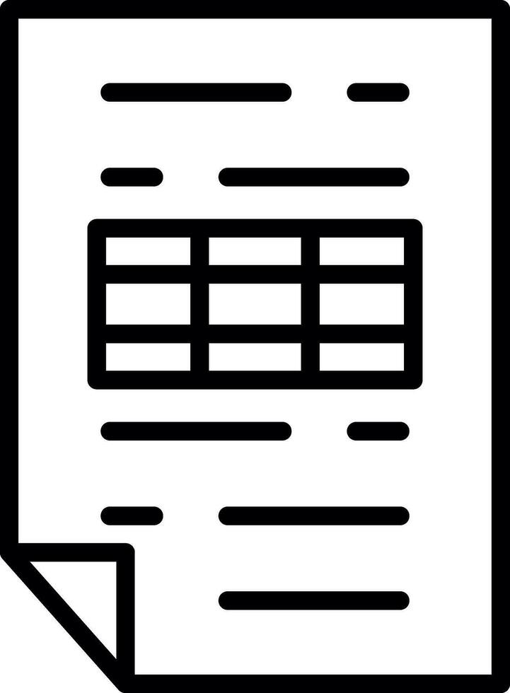 Tabelle Vektor Symbol Design