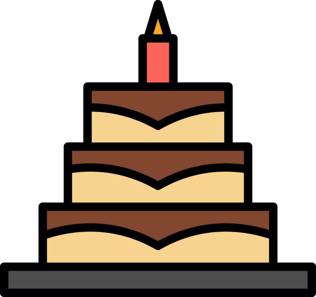 Geburtstag Kuchen Vektor Symbol Design