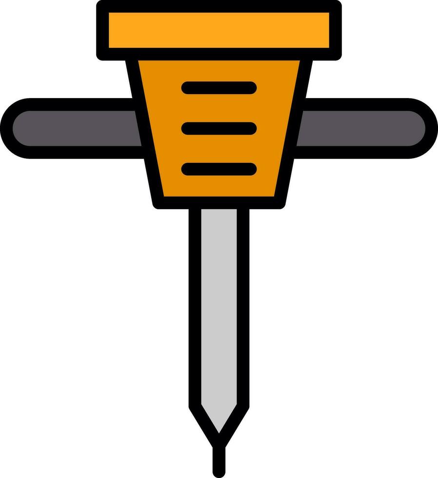 pneumatisk hammare vektor ikon design