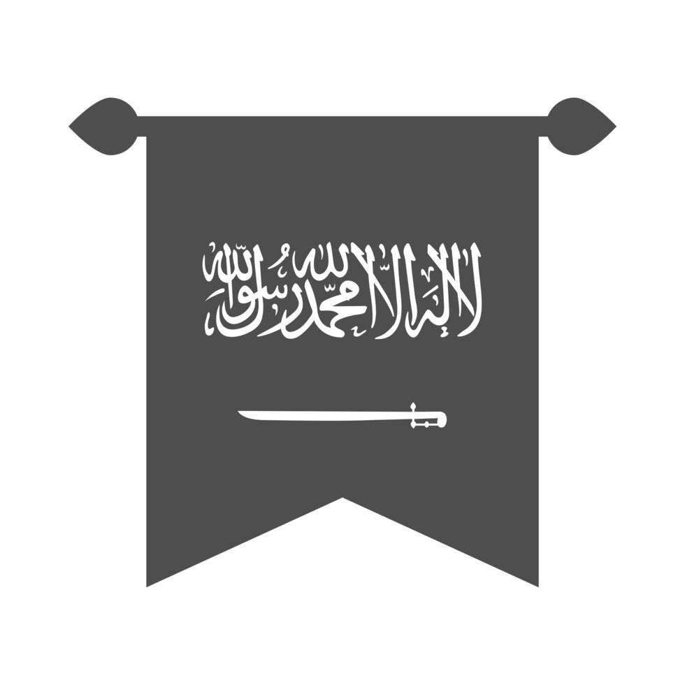 Saudi-Arabien Nationalfeiertag Anhänger Dekoration Ornament Silhouette Stilikone vektor