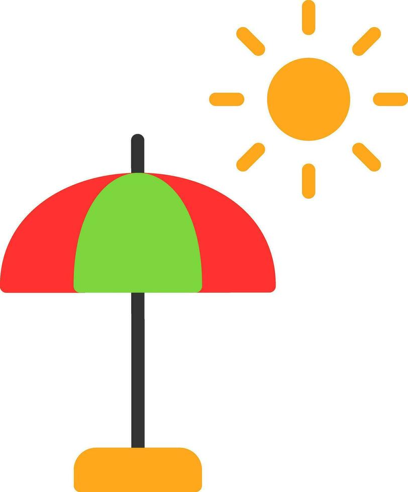 Sonne Regenschirm Vektor Symbol Design