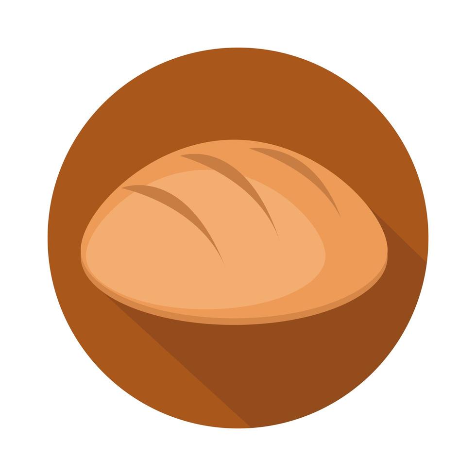 bröd meny bageri mat produkt block och platt ikon vektor