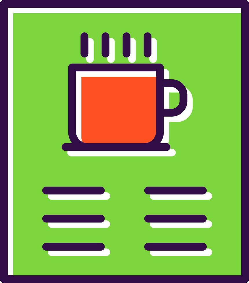 Kaffee-Menü-Vektor-Icon-Design vektor