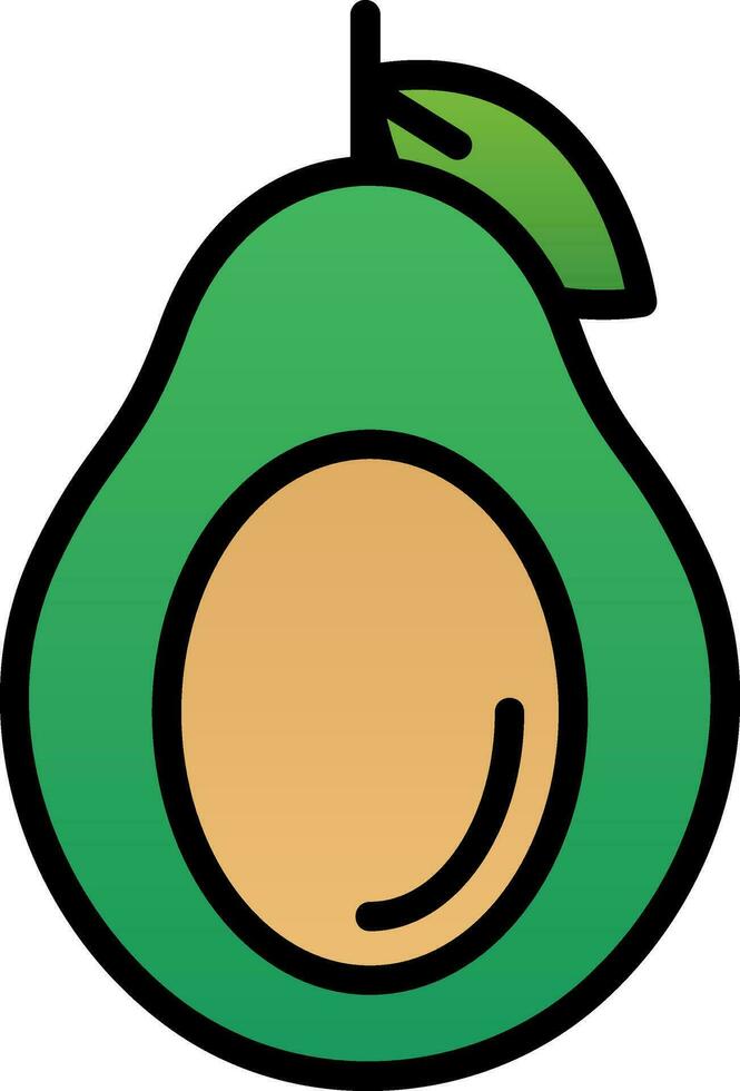 Avocado-Vektor-Icon-Design vektor