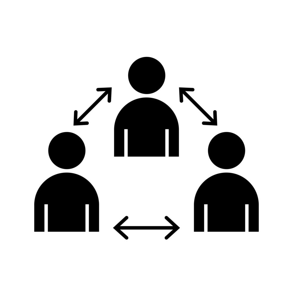 Covid 19 Coronavirus-Prävention Halten Sie den Ausbruch sicher und verbreiten Sie das Vektorsilhouette-Stil-Symbol vektor