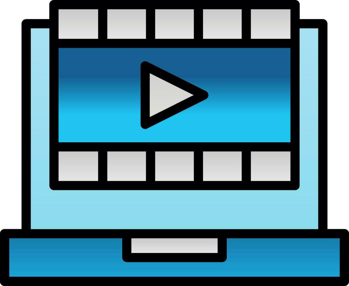 Video-Player-Vektor-Icon-Design vektor