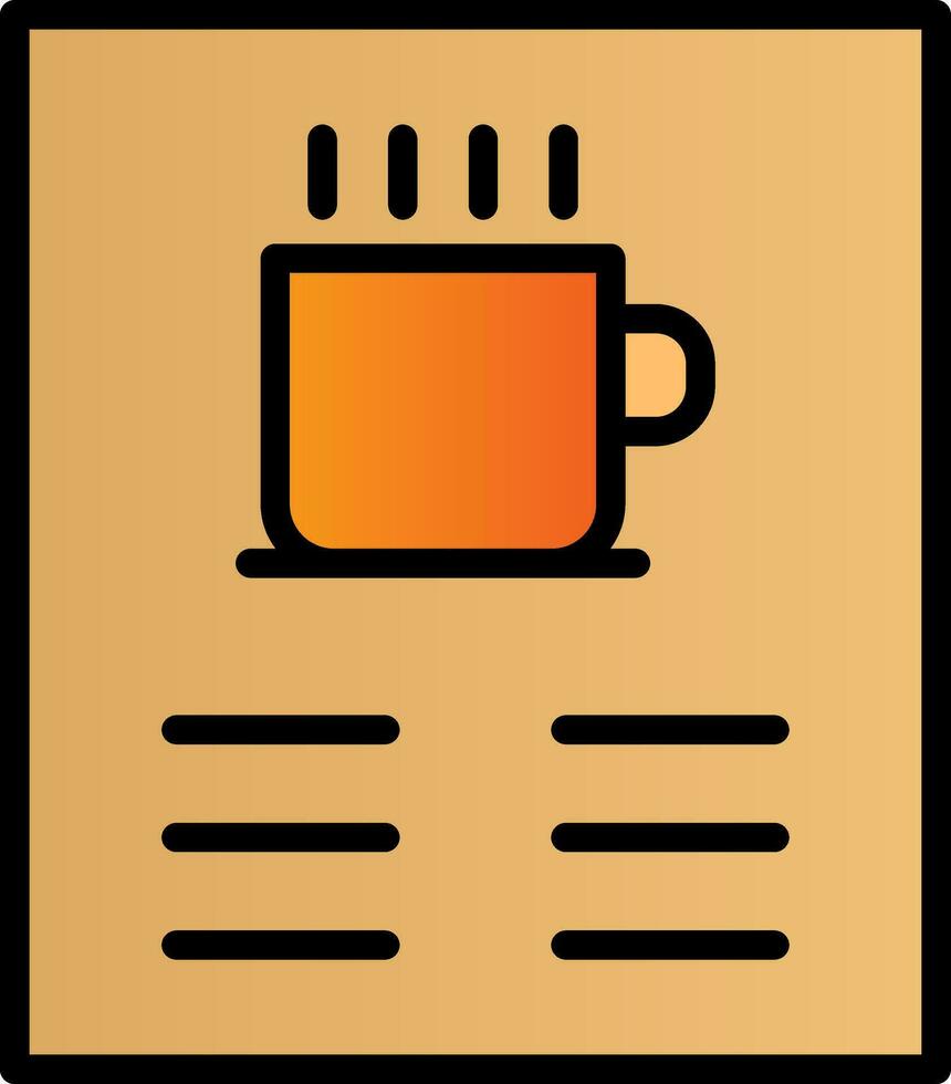 Kaffee-Menü-Vektor-Icon-Design vektor