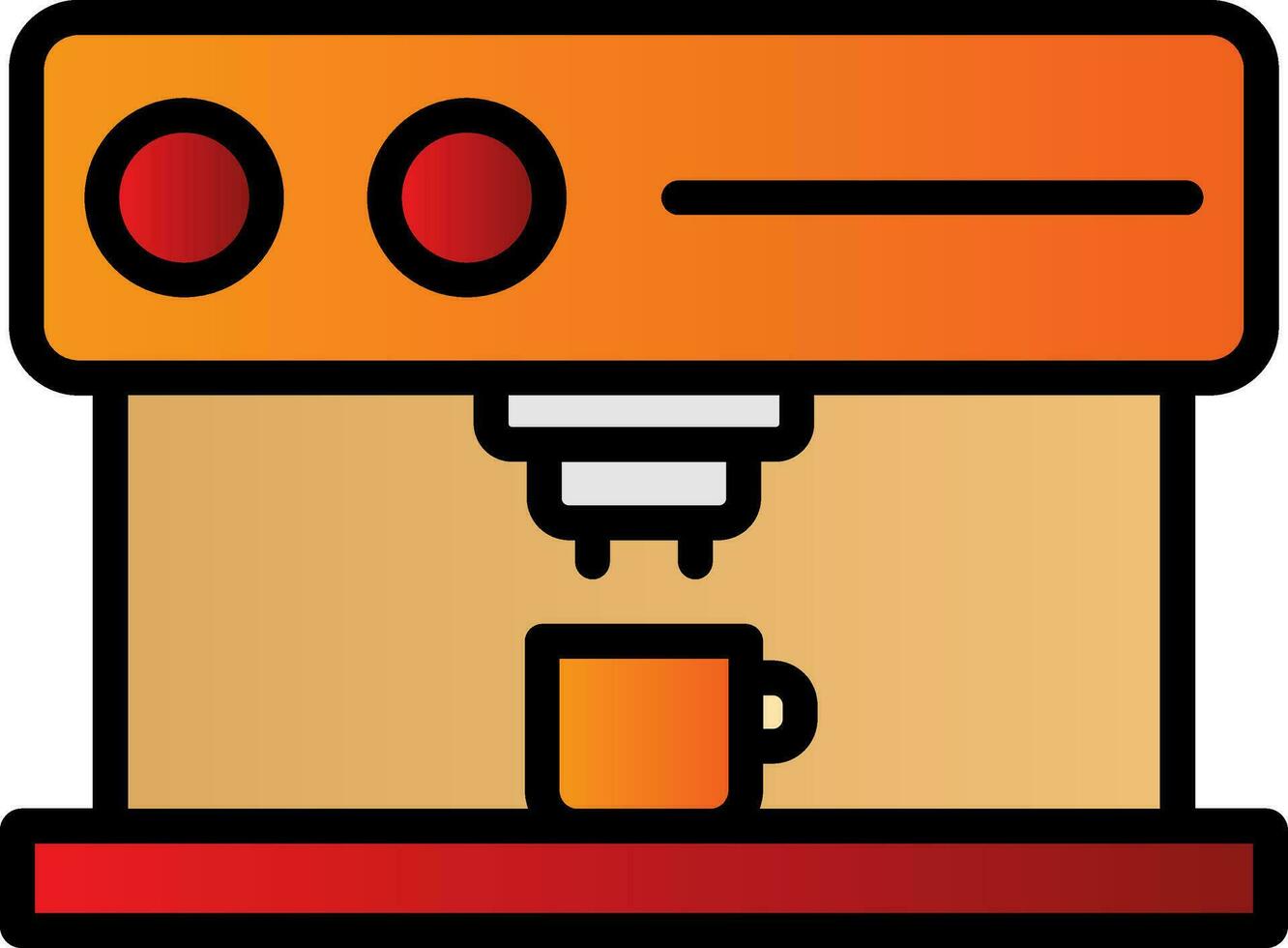 Kaffeemaschine-Vektor-Icon-Design vektor