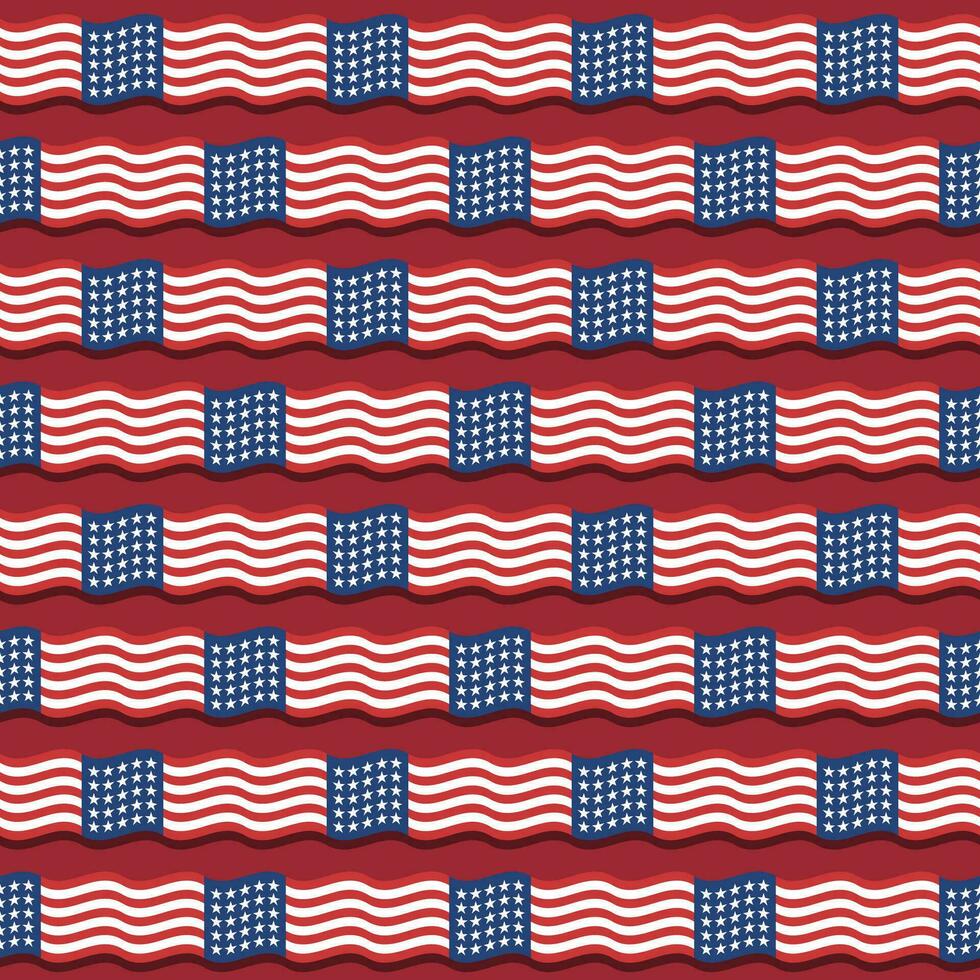 nahtlos Muster mit USA Flagge vektor