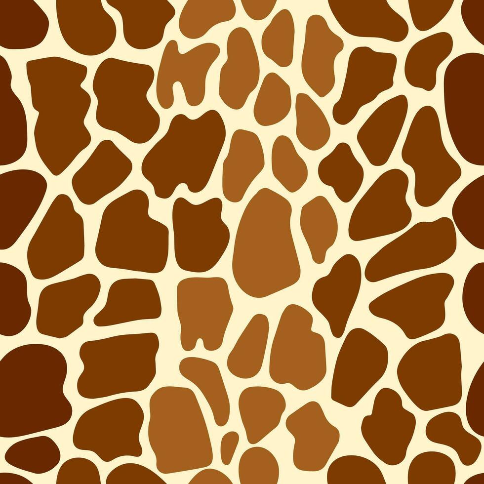 abstrakt giraff hud skriva ut. giraff djur- hud bakgrund. texturerad abstrakt och vild skriva ut design för textil. naturlig färger. vektor illustration