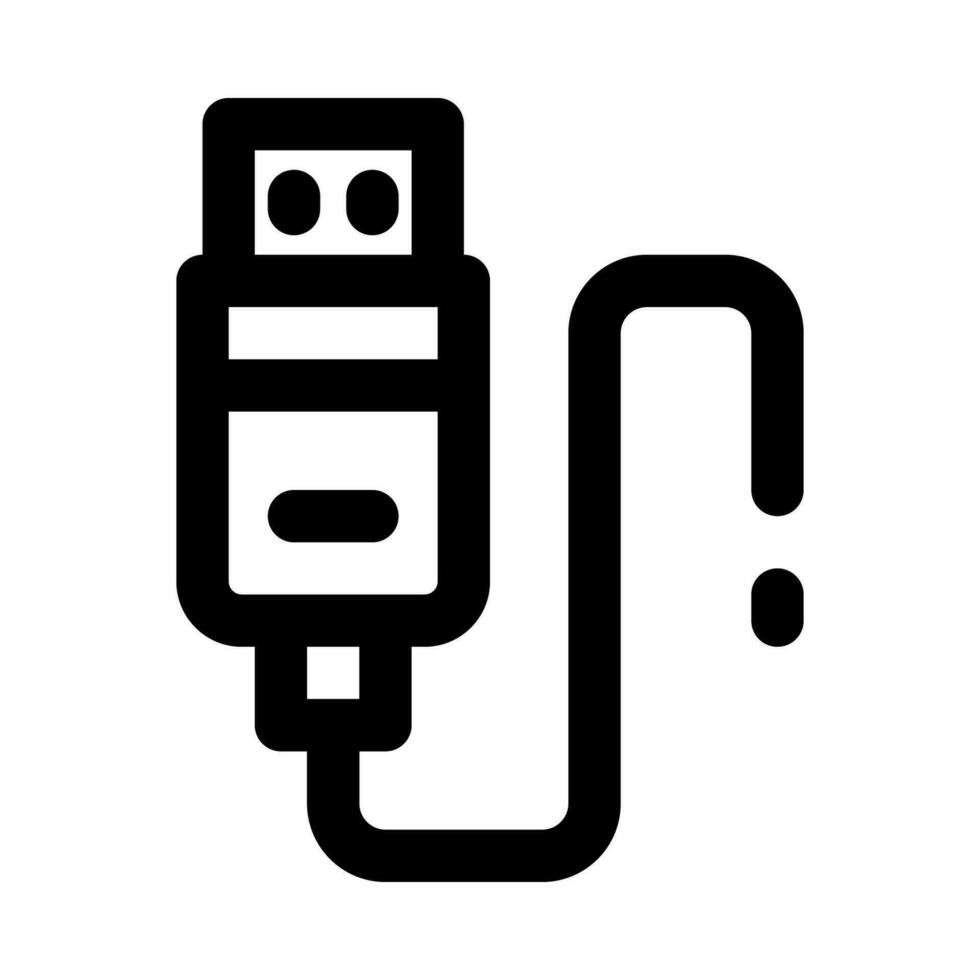 USB Kabel Symbol zum Ihre Webseite, Handy, Mobiltelefon, Präsentation, und Logo Design. vektor