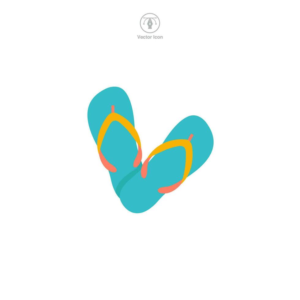 Flip Flops Symbol Symbol Vektor Illustration isoliert auf Weiß Hintergrund