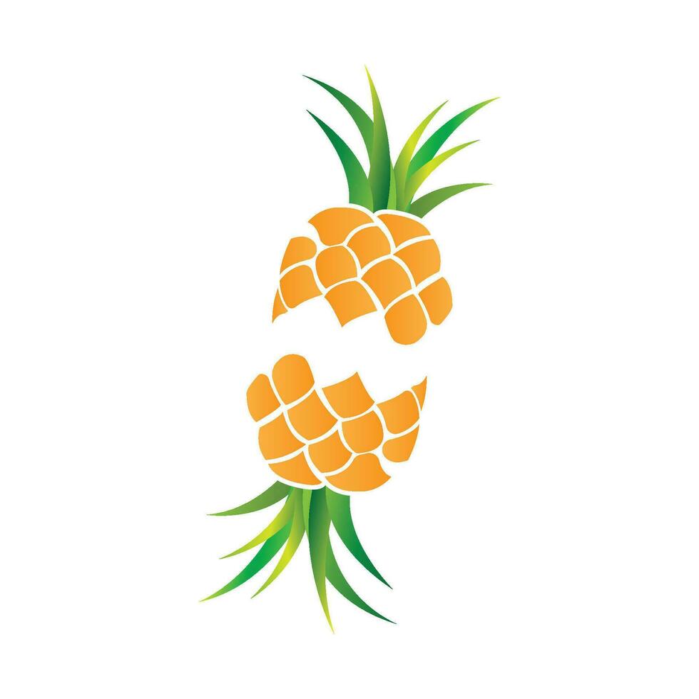 Ananas Logo, Vektor Garten Bauernhof frisch Frucht, Design zum einfach Obst Geschäft Saft