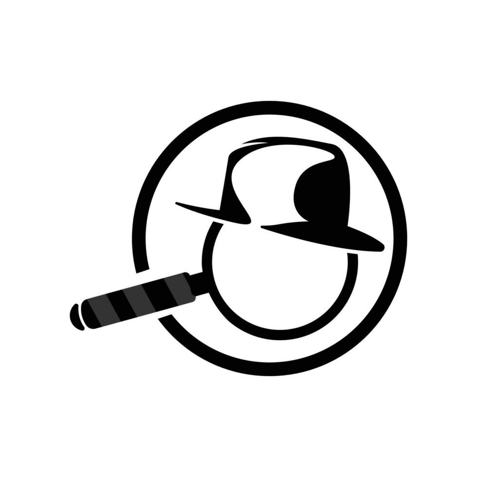 Suche Logo, Objekt Lupe Design, Detektiv Werkzeug Vektor, Vorlage Illustration Symbol vektor
